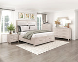 Lunaris Beige California King Platform Bed with Footboard Storage by Homelegance at Eve Furniture