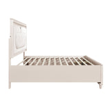 Lunaris Beige King Platform Bed with Footboard Storage by Homelegance at Eve Furniture