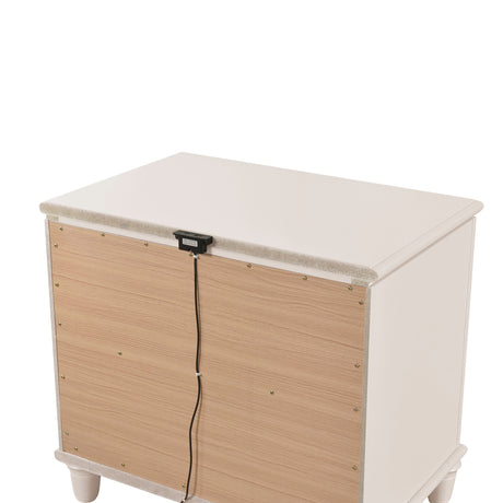 Lunaris Beige Night Stand by Homelegance at Eve Furniture