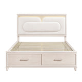 Lunaris Beige Storage Platform Bedroom Set by Homelegance at Eve Furniture