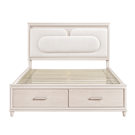 Lunaris Beige Storage Platform Bedroom Set by Homelegance at Eve Furniture