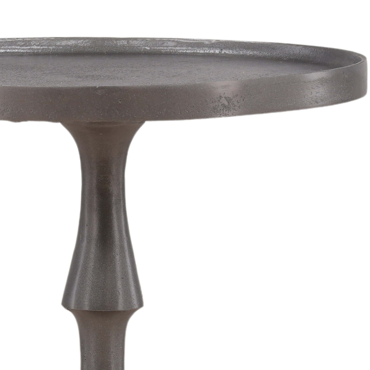 Luned Small Side Table, Antique Nickel by Dovetail at Eve Furniture