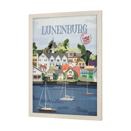 Lunenburg Go Canada (L) by Mercana Studio a Hand Embellished Decograph Framed Art Print by Mercana at Eve Furniture
