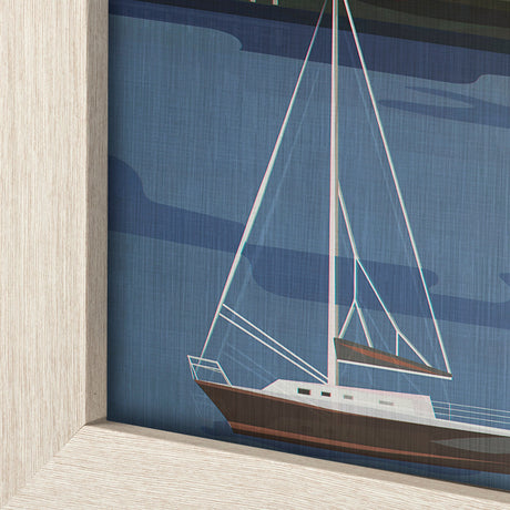 Lunenburg Go Canada (L) by Mercana Studio a Hand Embellished Decograph Framed Art Print by Mercana at Eve Furniture