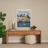 Lunenburg Go Canada (L) by Mercana Studio a Hand Embellished Decograph Framed Art Print by Mercana at Eve Furniture