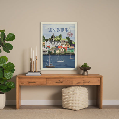 Lunenburg Go Canada (L) by Mercana Studio a Hand Embellished Decograph Framed Art Print by Mercana at Eve Furniture