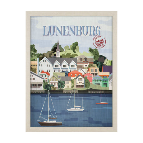Lunenburg Go Canada (L) by Mercana Studio a Hand Embellished Decograph Framed Art Print by Mercana at Eve Furniture