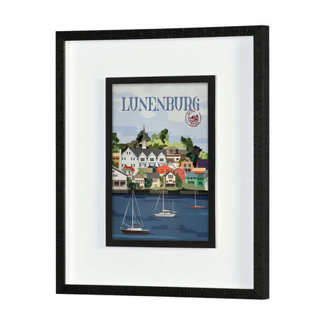 Lunenburg Go Canada (M) by Mercana Studio a Framed Art Print Matted under Glass by Mercana at Eve Furniture