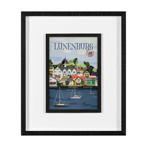 Lunenburg Go Canada (M) by Mercana Studio a Framed Art Print Matted under Glass by Mercana at Eve Furniture