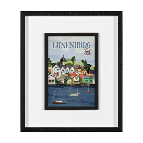 Lunenburg Go Canada (M) by Mercana Studio a Framed Art Print Matted under Glass by Mercana at Eve Furniture