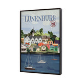 Lunenburg Go Canada (SM) by Mercana Studio a Hand Embellished Decograph Framed Art Print by Mercana at Eve Furniture