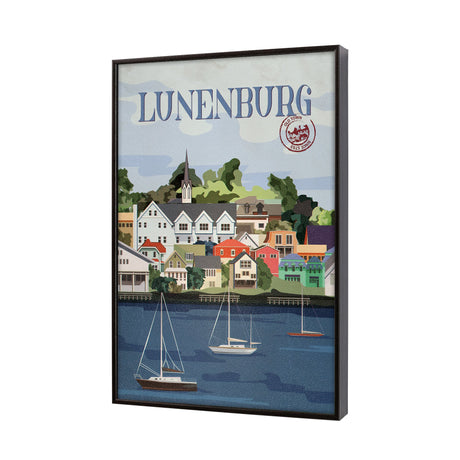 Lunenburg Go Canada (SM) by Mercana Studio a Hand Embellished Decograph Framed Art Print by Mercana at Eve Furniture
