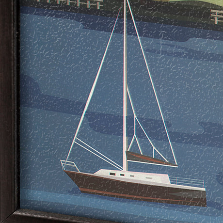Lunenburg Go Canada (SM) by Mercana Studio a Hand Embellished Decograph Framed Art Print by Mercana at Eve Furniture