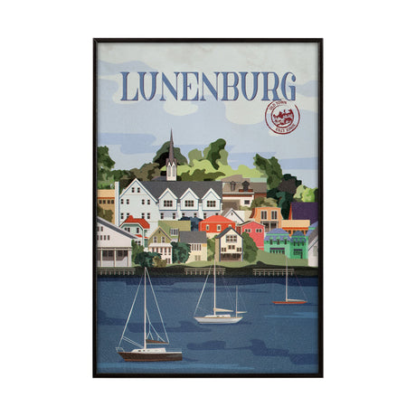 Lunenburg Go Canada (SM) by Mercana Studio a Hand Embellished Decograph Framed Art Print by Mercana at Eve Furniture