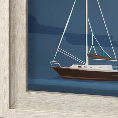 Lunenburg Go Canada (XL) by Mercana Studio a Hand Embellished Decograph Framed Art Print under Glass by Mercana at Eve Furniture