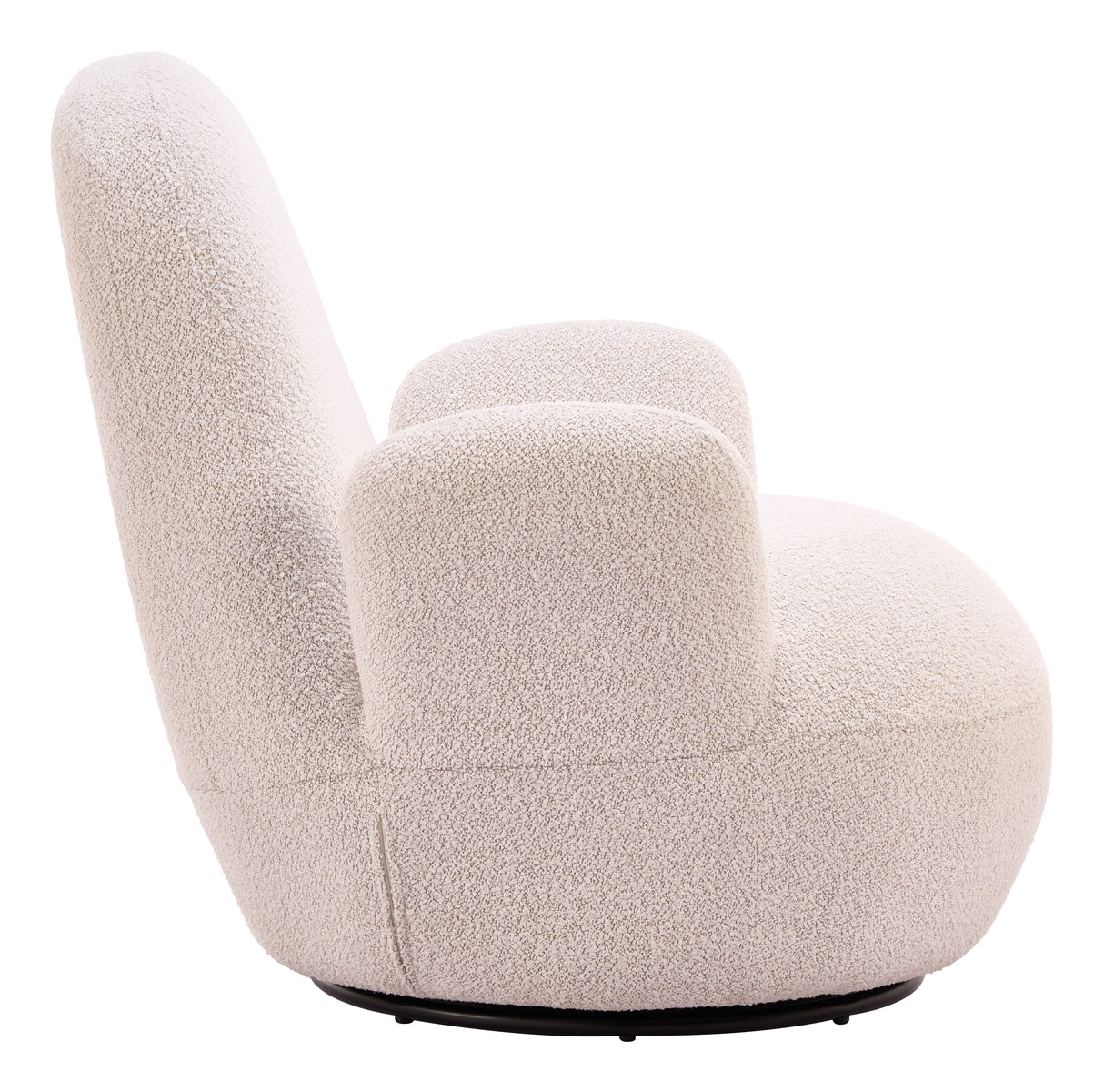 Lunet Ivory Swivel Chair by Zuomod at Eve Furniture