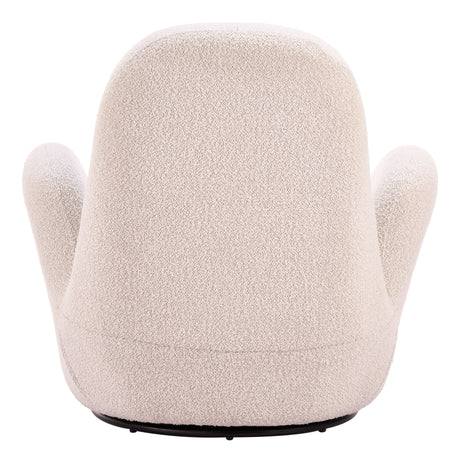Lunet Ivory Swivel Chair by Zuomod at Eve Furniture