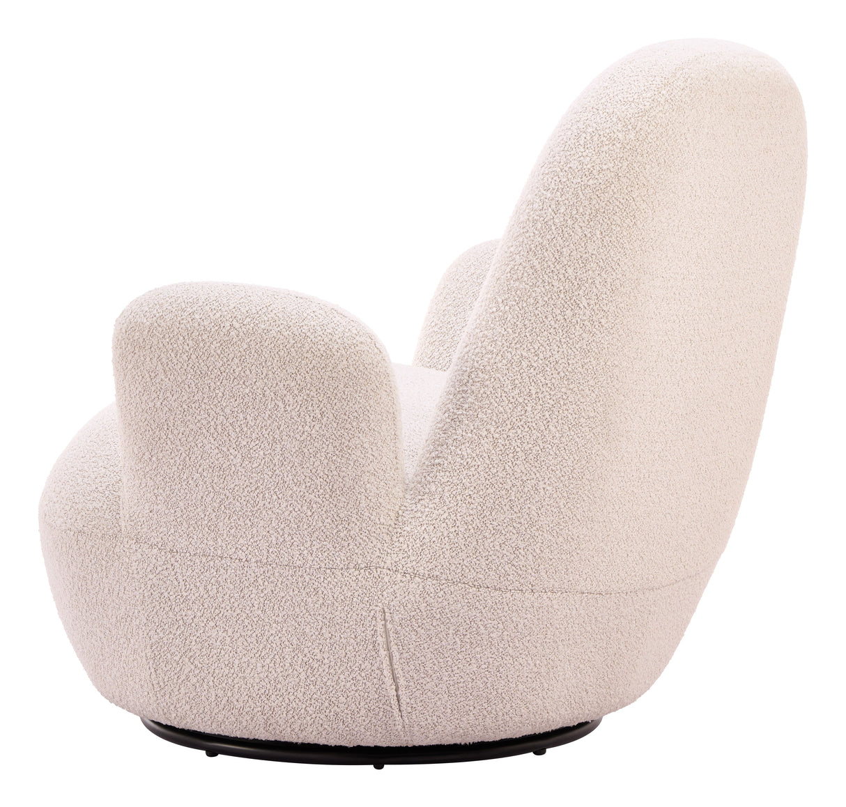 Lunet Ivory Swivel Chair by Zuomod at Eve Furniture