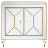 Lupin Mirror/Champagne 2-Door Accent Cabinet