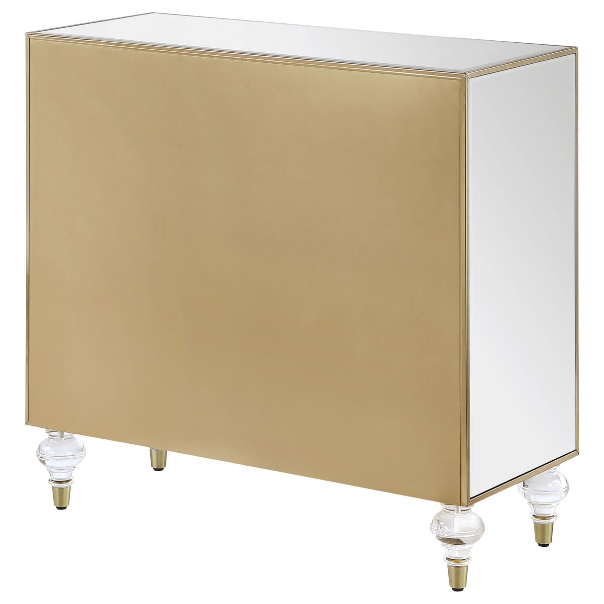 Lupin Mirror/Champagne 2-Door Accent Cabinet