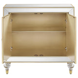 Lupin Mirror/Champagne 2-Door Accent Cabinet by Coaster at Eve Furniture