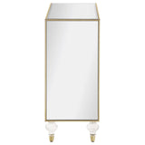 Lupin Mirror/Champagne 2-Door Accent Cabinet by Coaster at Eve Furniture