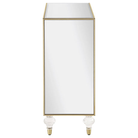 Lupin Mirror/Champagne 2-Door Accent Cabinet by Coaster at Eve Furniture
