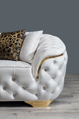 Lupino Ivory Velvet Sofa