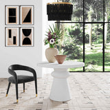 Lupita White 42" Round Dinette Table by TOV Furniture at Eve Furniture