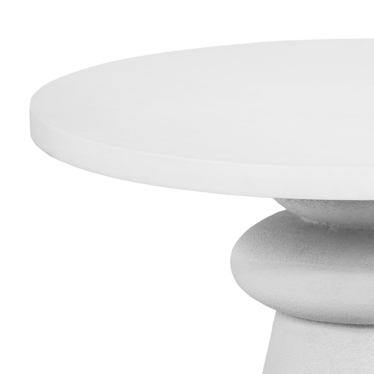 Lupita White 42" Round Dinette Table by TOV Furniture at Eve Furniture