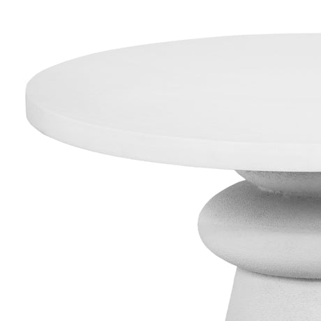 Lupita White 42" Round Dinette Table by TOV Furniture at Eve Furniture