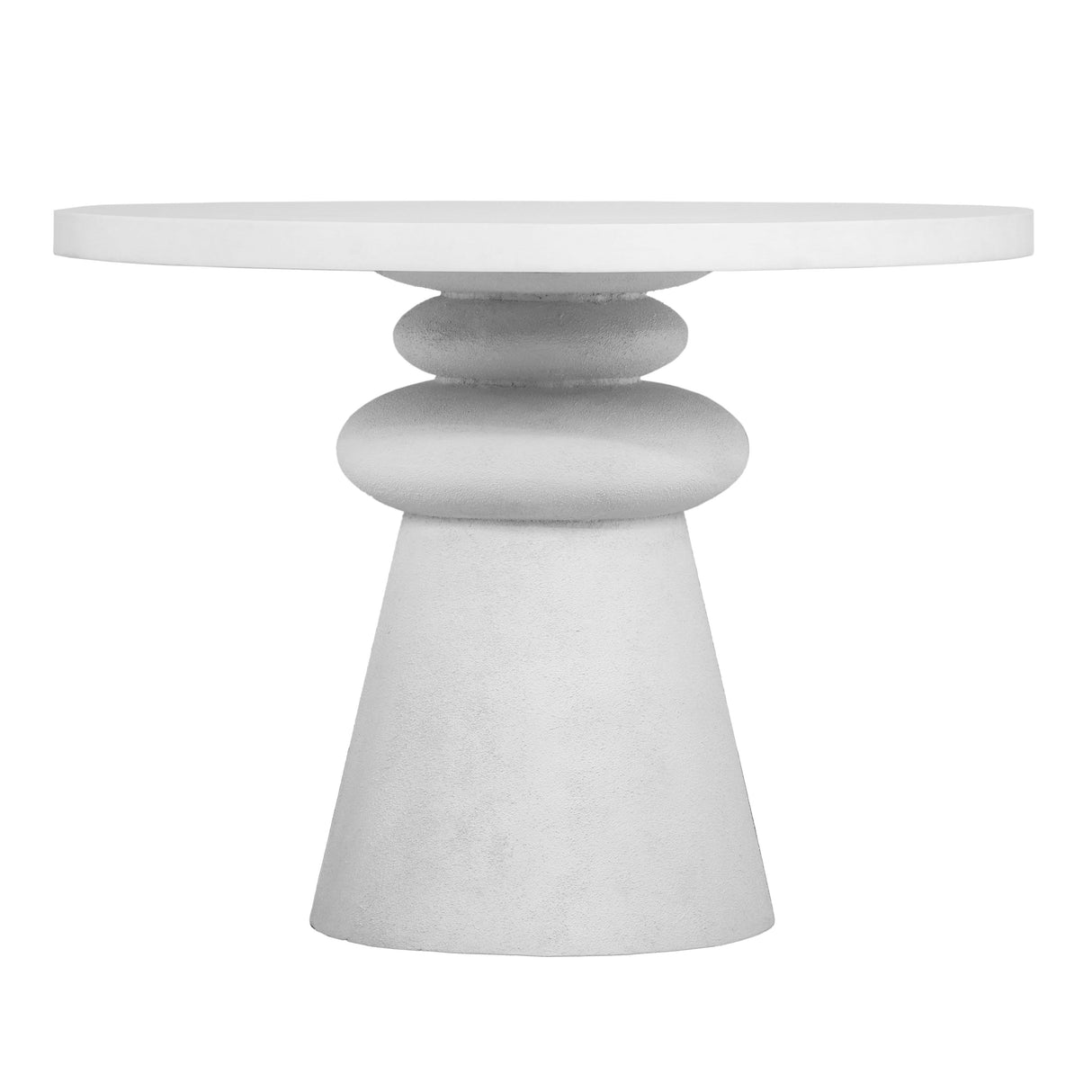 Lupita White 42" Round Dinette Table by TOV Furniture at Eve Furniture