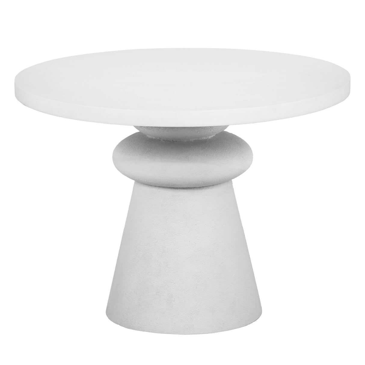 Lupita White 42" Round Dinette Table by TOV Furniture at Eve Furniture