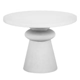 Lupita White 42" Round Dinette Table by TOV Furniture at Eve Furniture