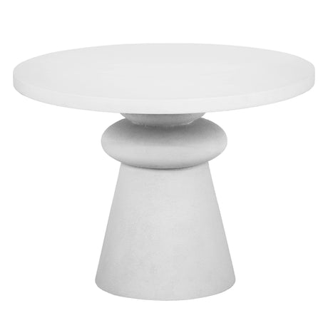 Lupita White 42" Round Dinette Table by TOV Furniture at Eve Furniture