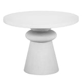 Lupita White 42" Round Dinette Table by TOV Furniture at Eve Furniture
