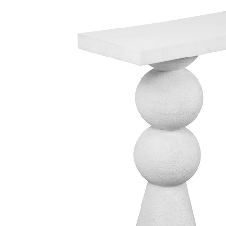 Lupita White Console Table by TOV Furniture at Eve Furniture