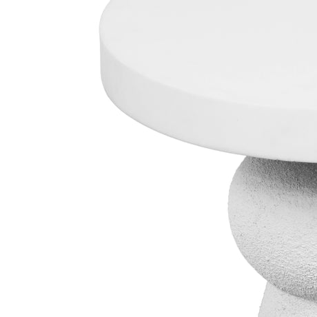 Lupita White Side Table by TOV Furniture at Eve Furniture