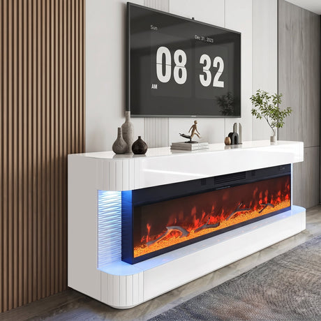 Lush White Fireplace by New Era Innovations at Eve Furniture