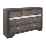 Luster Gray Upholstered Storage Platform Bedroom Set by Homelegance at Eve Furniture
