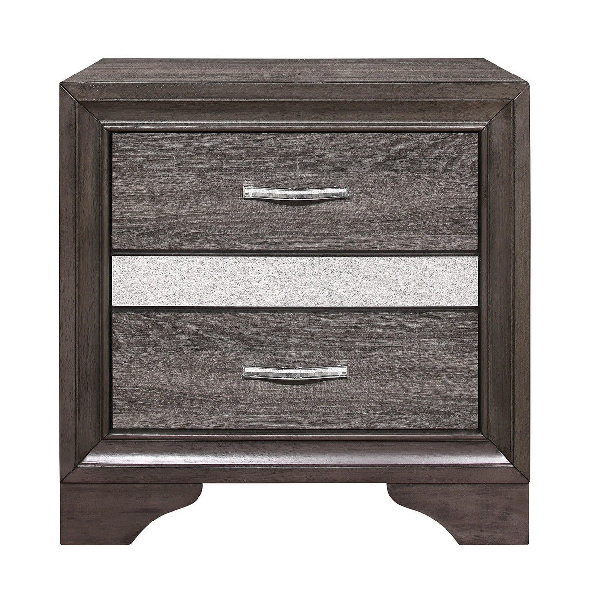 Luster Gray Upholstered Storage Platform Bedroom Set by Homelegance at Eve Furniture