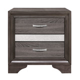 Luster Gray Upholstered Storage Platform Bedroom Set by Homelegance at Eve Furniture