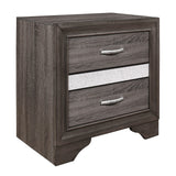 Luster Gray Upholstered Storage Platform Bedroom Set by Homelegance at Eve Furniture