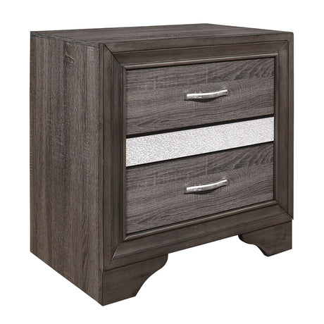 Luster Gray Upholstered Storage Platform Bedroom Set by Homelegance at Eve Furniture