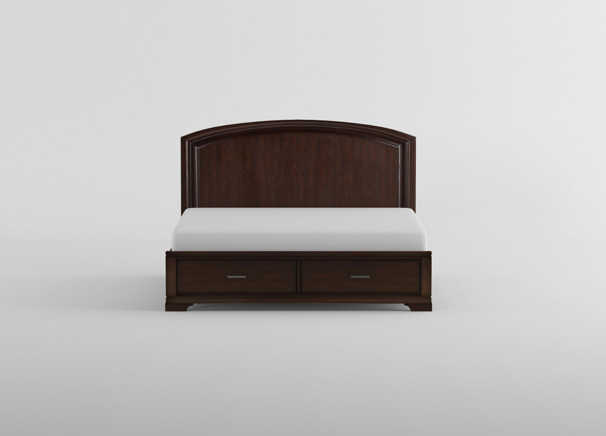 Luster White California King Upholstered Storage Platform Bed by Homelegance at Eve Furniture