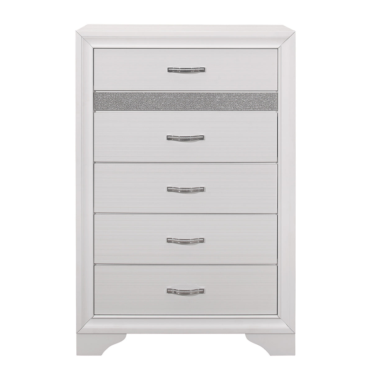Luster White California King Upholstered Storage Platform Bed by Homelegance at Eve Furniture