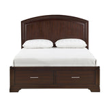 Luster White California King Upholstered Storage Platform Bed by Homelegance at Eve Furniture