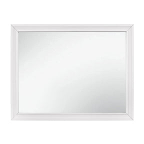 Luster White Mirror (Mirror Only) by Homelegance at Eve Furniture