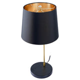 Lustrous Table Lamp - Black outer and Gold inner by Ashcroft Furniture at Eve Furniture