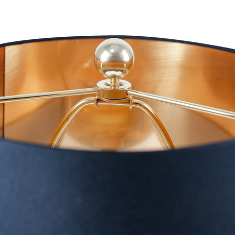 Lustrous Table Lamp - Black outer and Gold inner by Ashcroft Furniture at Eve Furniture